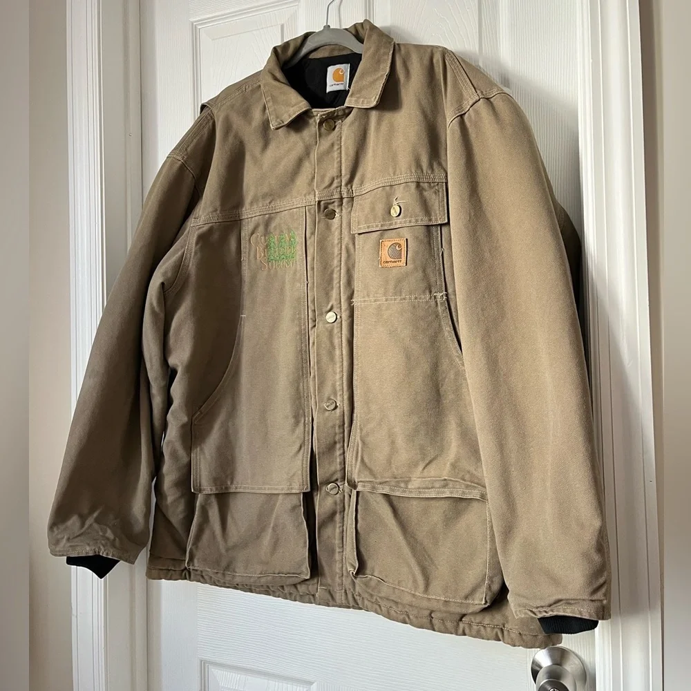 Carhartt Tan Duck Quilted Back Jacket 3XL